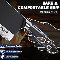 Vista 5 de Huusk Cuchillo de carnicero para cortar carne, cuchillo profesional de cortar carne de 7.5 pulgadas, cuchillos de chef de espiga completa