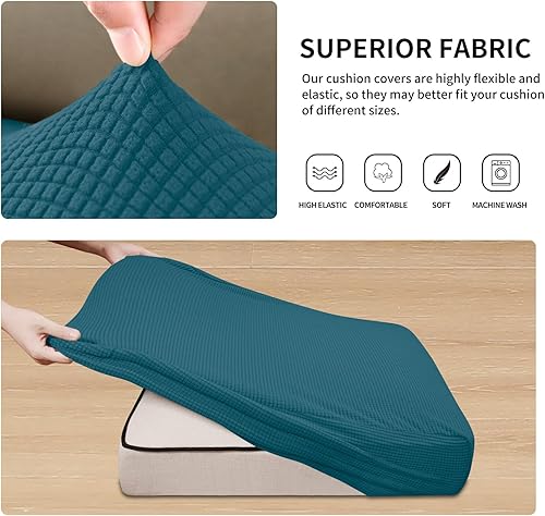 Vista 203 de Easy-Going - Funda de cojín elástica para sofá, funda de cojín protectora para asiento de sofá, suave, flexible con parte inferior elástica