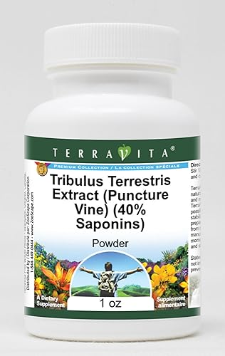 Tribulus Terrestris Extracto (Vid de Puntura) (40% Saponinas) Polvo (1 oz, ZIN 514325) - Paquete de 3