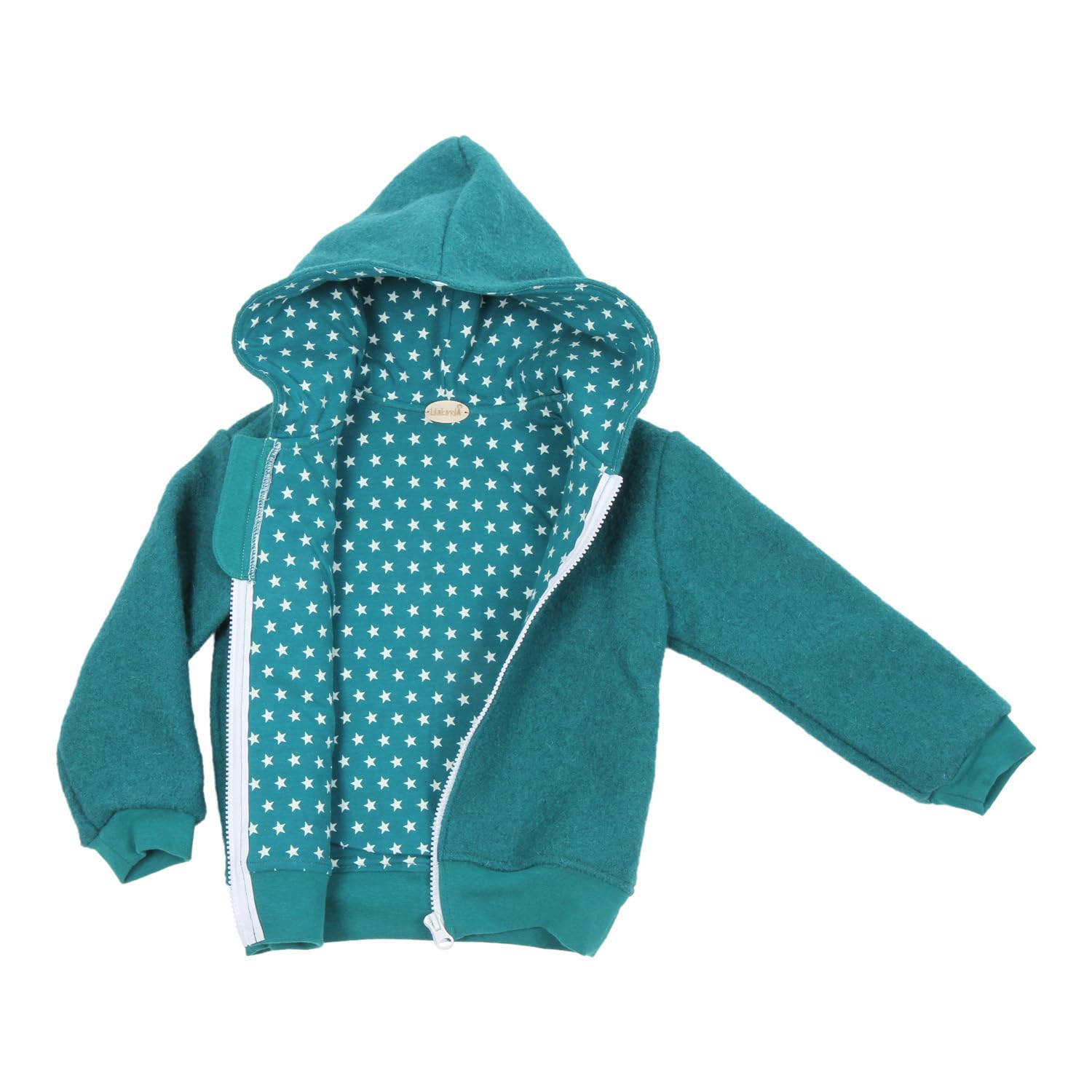 Lilakind“ Kinderjacke Walk Kapuzen Jacke Petrol Gr. 74/80-134/140 - Made in Germany
