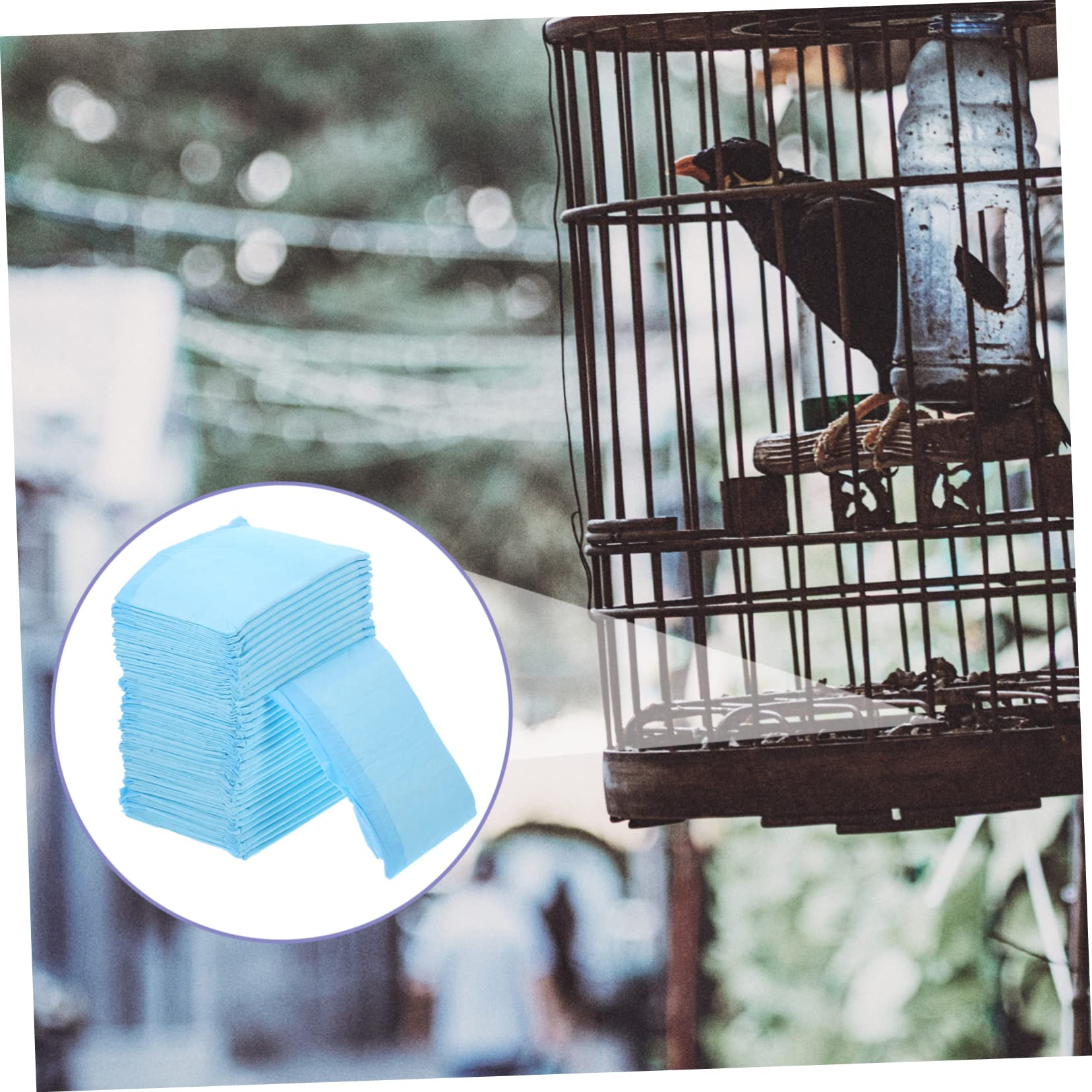 Toyvian 100 Stück Vogelkäfigeinlagen aus Vliesstoff für Sittichkäfige
