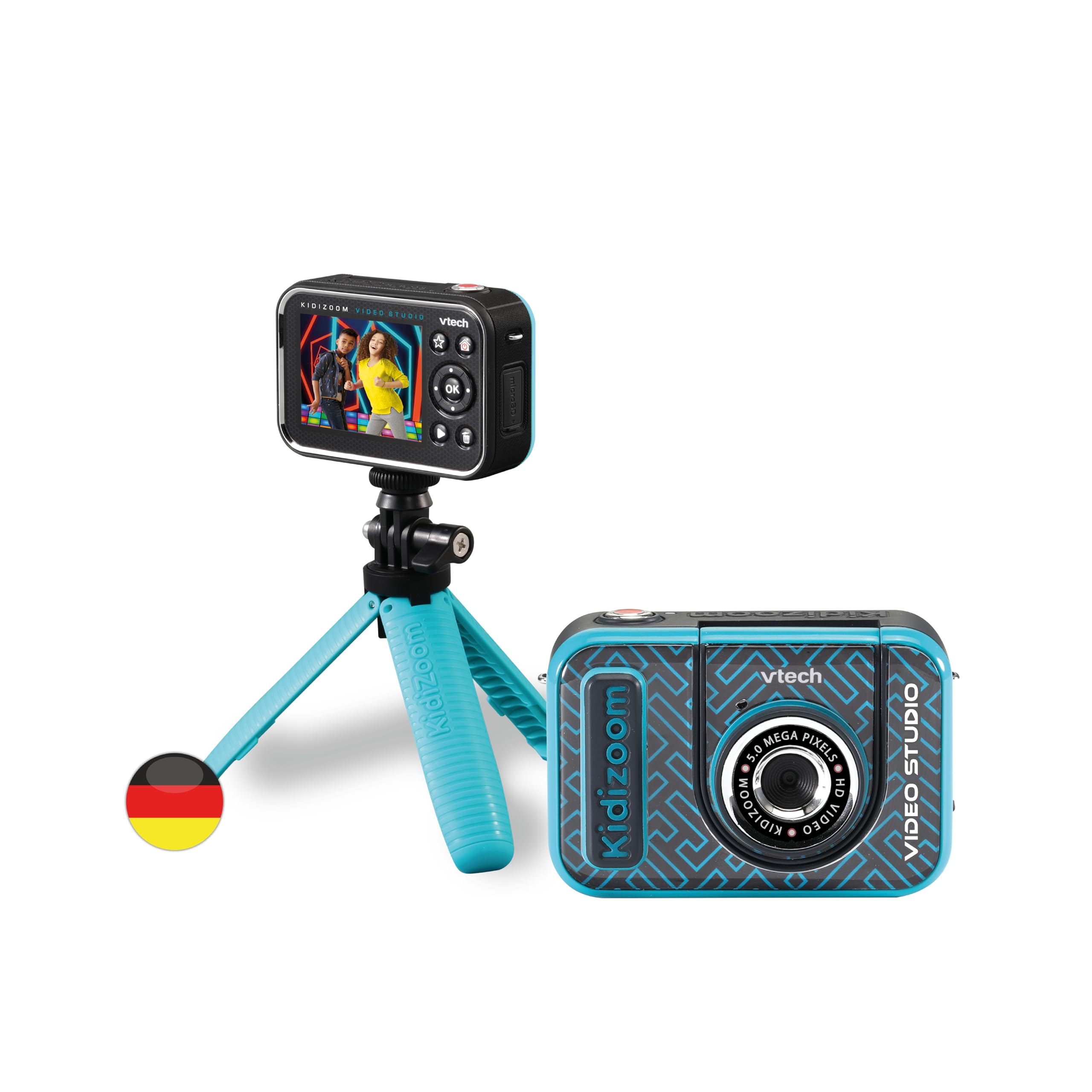 Vtech KidiZoom Video Studio 80-531884 HD Children’s Camera, Blue Colour