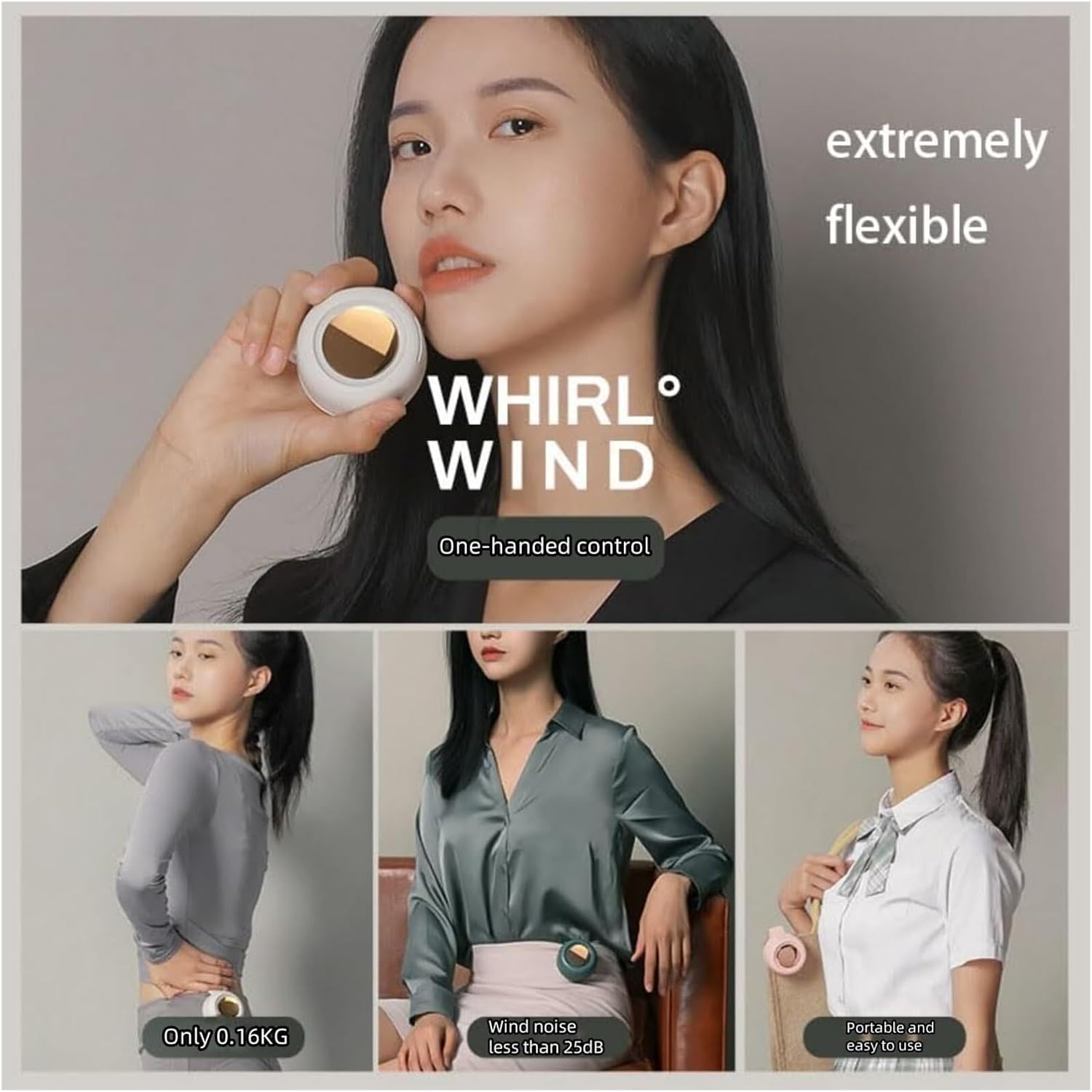 Portable Clip Fan - 3 Speed Adjustable Mini Whirlwind Fan for Home, Office, Outdoor, Personal Cooling (Pink)