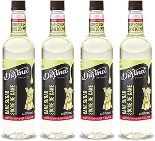DaVinci Gourmet Classic Coffee Syrup, Cane Sugar, 25.4 Fluid Ounce (Pack of 4), Sweetener Syrup for Espresso Drinks, Tea, ...
