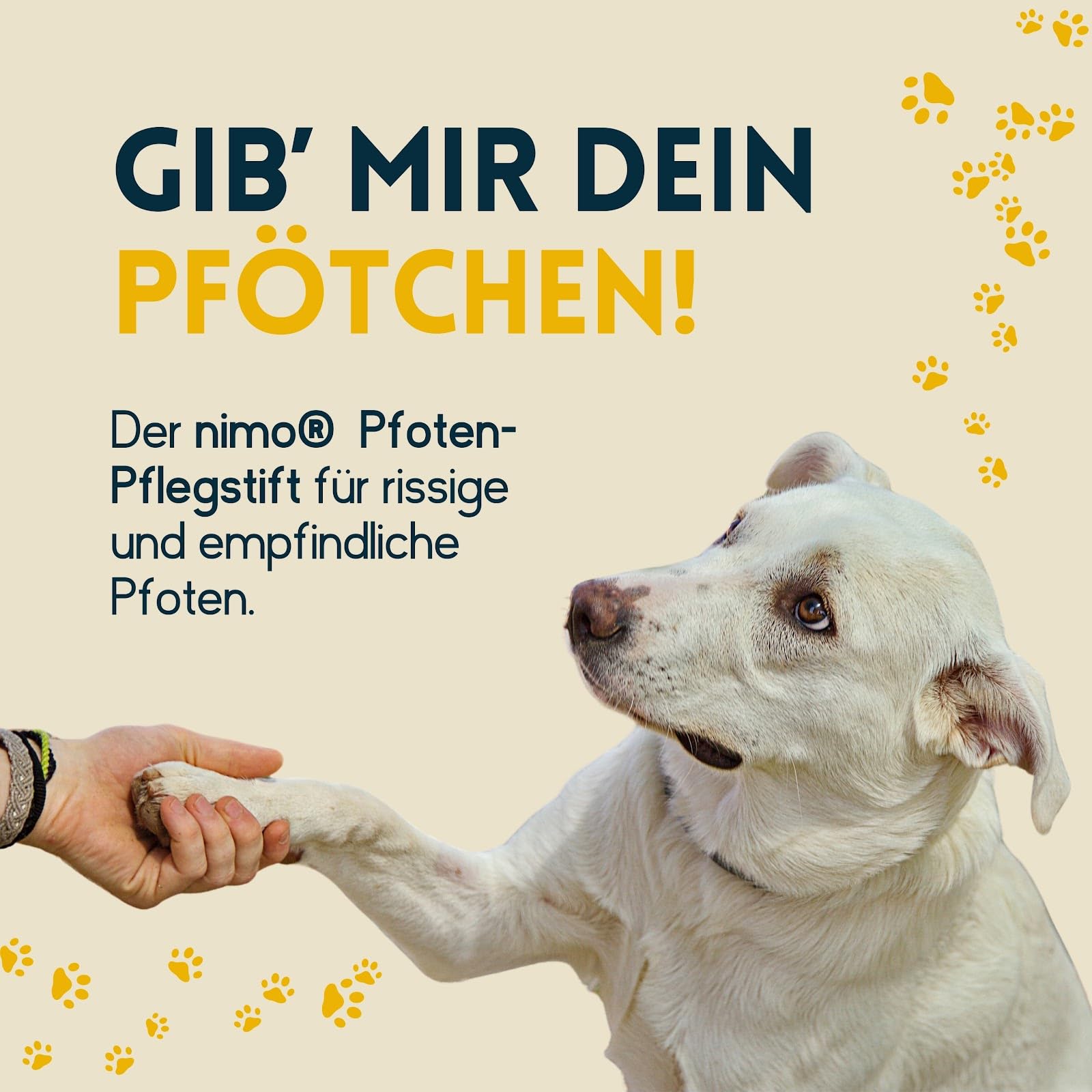 nimo® Paw Care Pen, Paw Balm for Dogs and Cats Paw Protection with Nourishing Beeswax & Propolis, Wound Protection for Dry Bunions - Image 2
