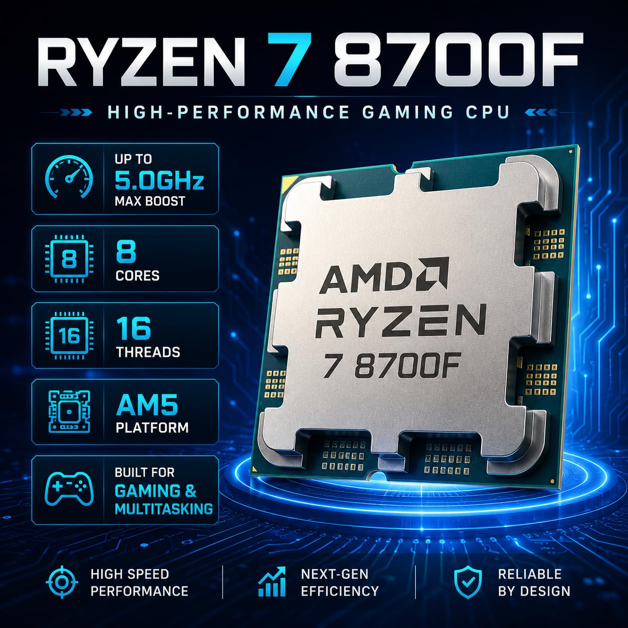 Amazon.com: Evounic Gaming PC Desktop Ryzen 7 8700F up to 5.0GHz