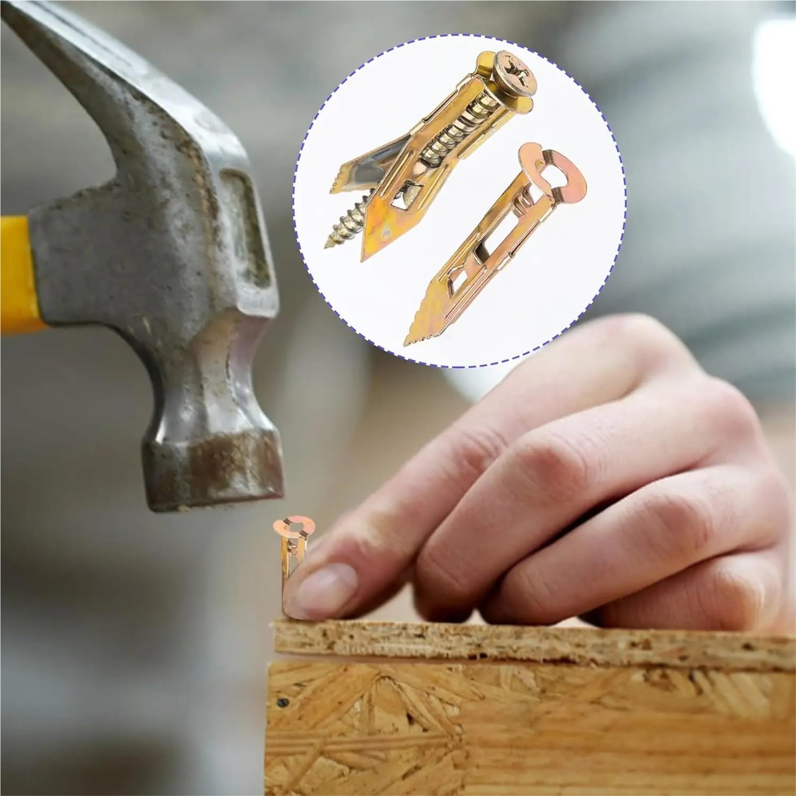 Dübel 10mm Selbstbohrende Anker, Metall-Expansionsschrauben, Trockenbau-Ankerbefestigungen for Gipskartondübel(12x30mm-30mm,100 Set)