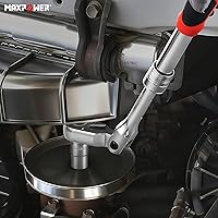 Vista 7 de MAXPOWER Llave de Tubo de cabeza flexible de 1/2 pulgada, función de trinquete reversible de liberación rápida de 72 dientes, mango extensible