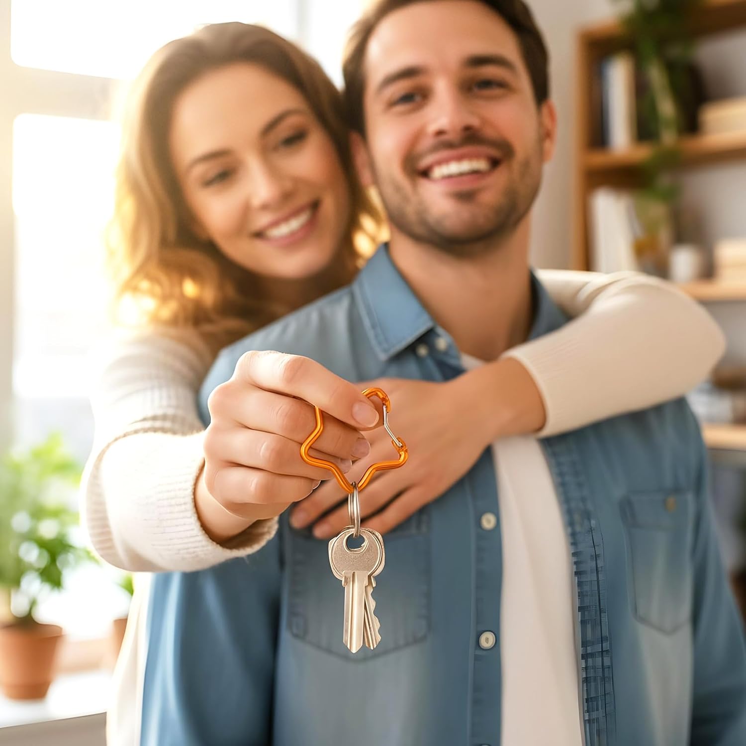 10PCS Cute Carabiner Clips Star Carabiner Multicolor Aluminum Shaped Spring Snap Hook for Outdoor Fishing Hiking Traveling Keychain Backpack - Image 5