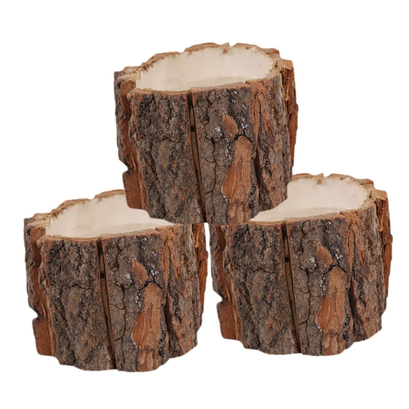 Porte-stylos de bureau en bois naturel lot de 3 grands organiseurs compacts