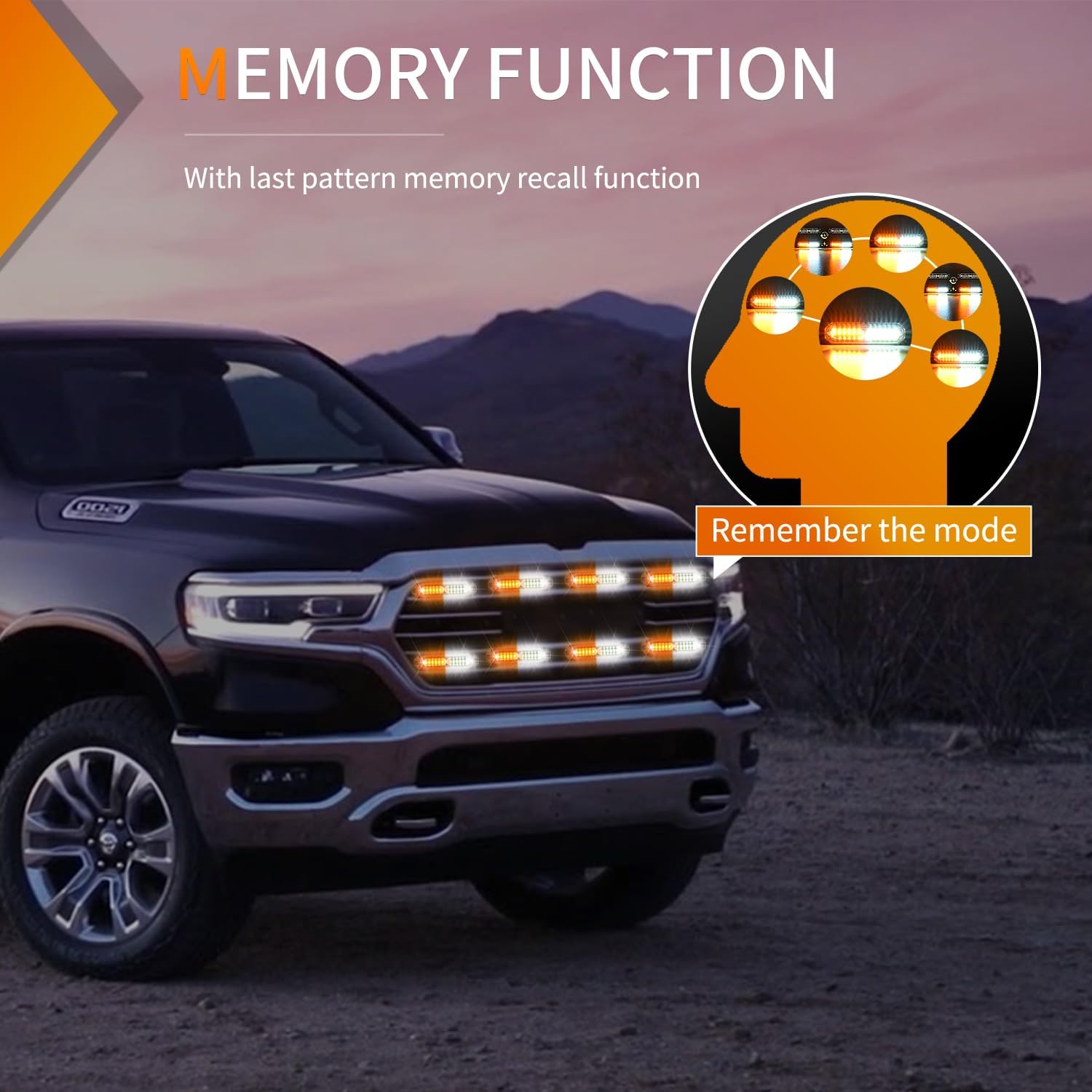 Nilight 8PCS Led Strobe Lights 12LED Amber White Emergency Light 12V 24V Surface Mount Flashing Warning Hazard Beacon Lights Ultra Slim Sync Feature Mini Grille for Cars Trucks Off Road Vehicles SUV