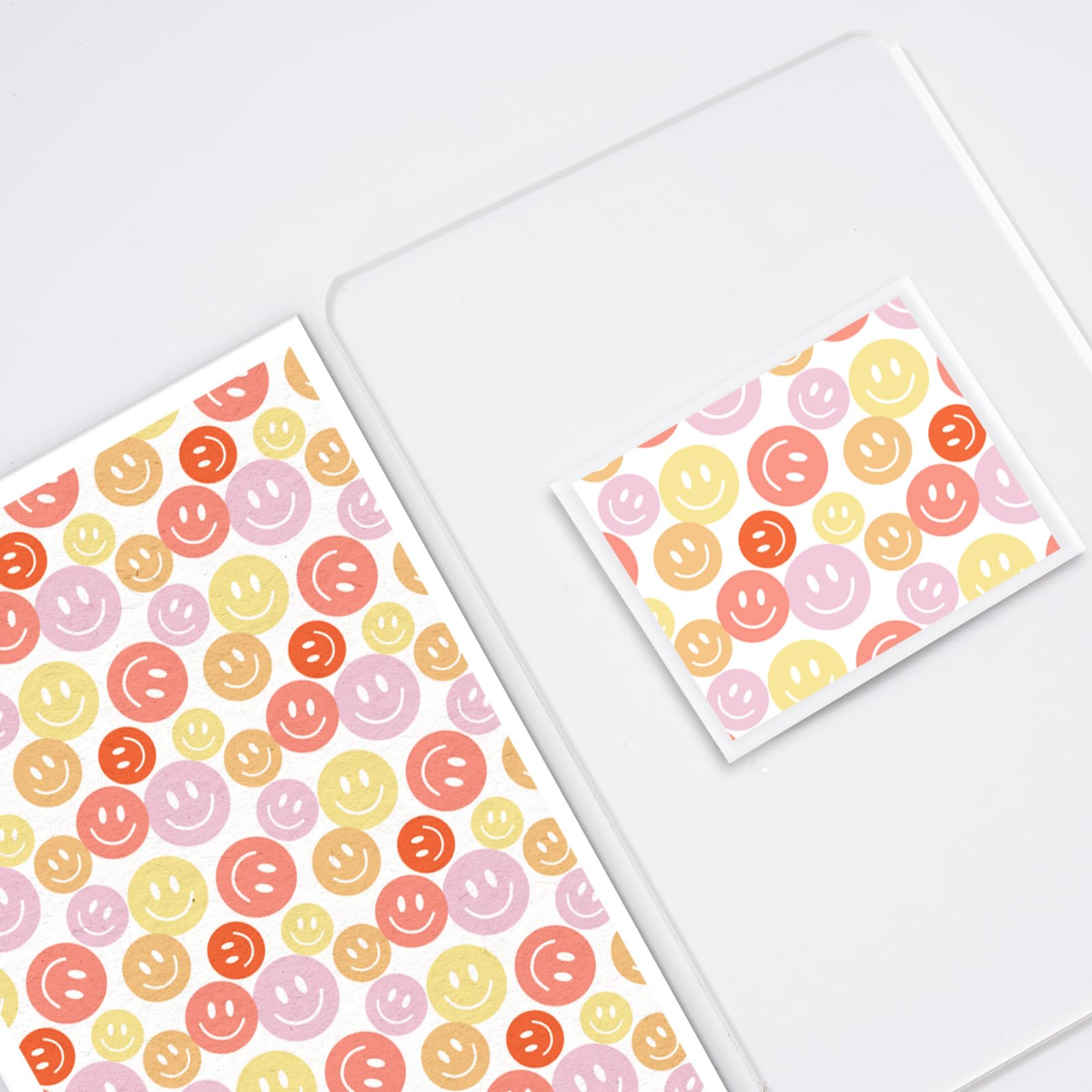 Whaline 20 Stück Retro Ton-Transferpapier – Smiley & Gänseblümchen, 11,9x7,1 Cm | Für Schmuck & DIY