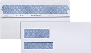 Office Depot 100% Recycled Lift Press(TM) Double-Window Envelopes, #10 (4 1/8in. x 9 1/2in.), White, Box Of 500, 76133