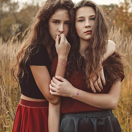 Miniatura 6 de 4 pulseras ajustables contra el mal de ojo, hechas a mano, joyería contra el mal de ojo, pulsera de protección contra el mal de ojo para mujer