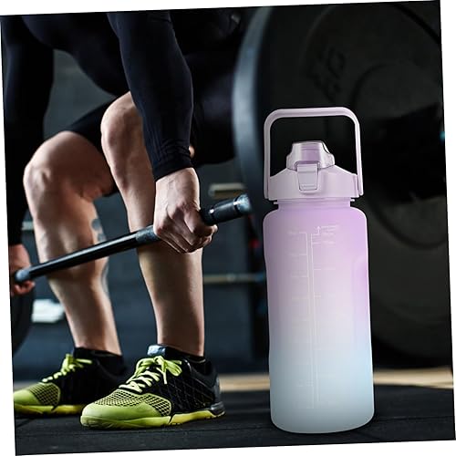 Miniatura 8 de 3 botellas de agua de entrenamiento a prueba de fugas, botellas de agua deportivas con popote para actividades al aire libre y fáciles de transportar