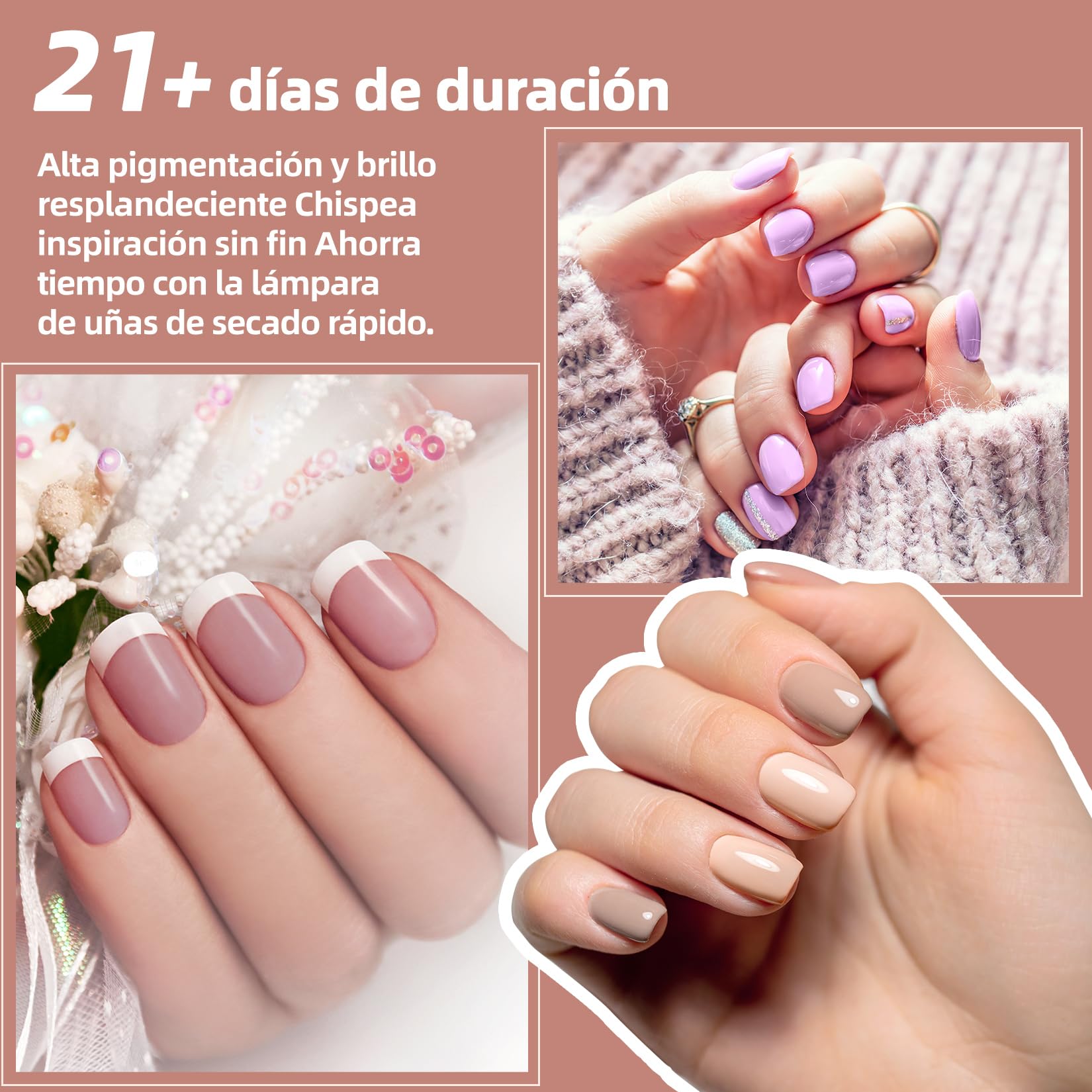 Phoenixy Kit Uñas Semipermanentes, 24 Colores Esmaltes Semipermanentes Para Uñas Set Completo con 48W Lampara kit Uñas de Gel Regalos Para Mujeres Kit Manicura