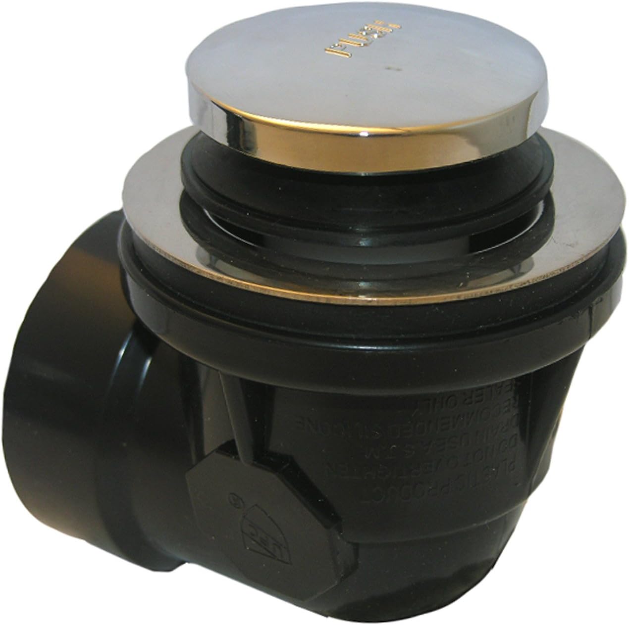 LASCO 034950 Bathtub Drain Elbow with Tiptoe Style Stopper with 1 1/2