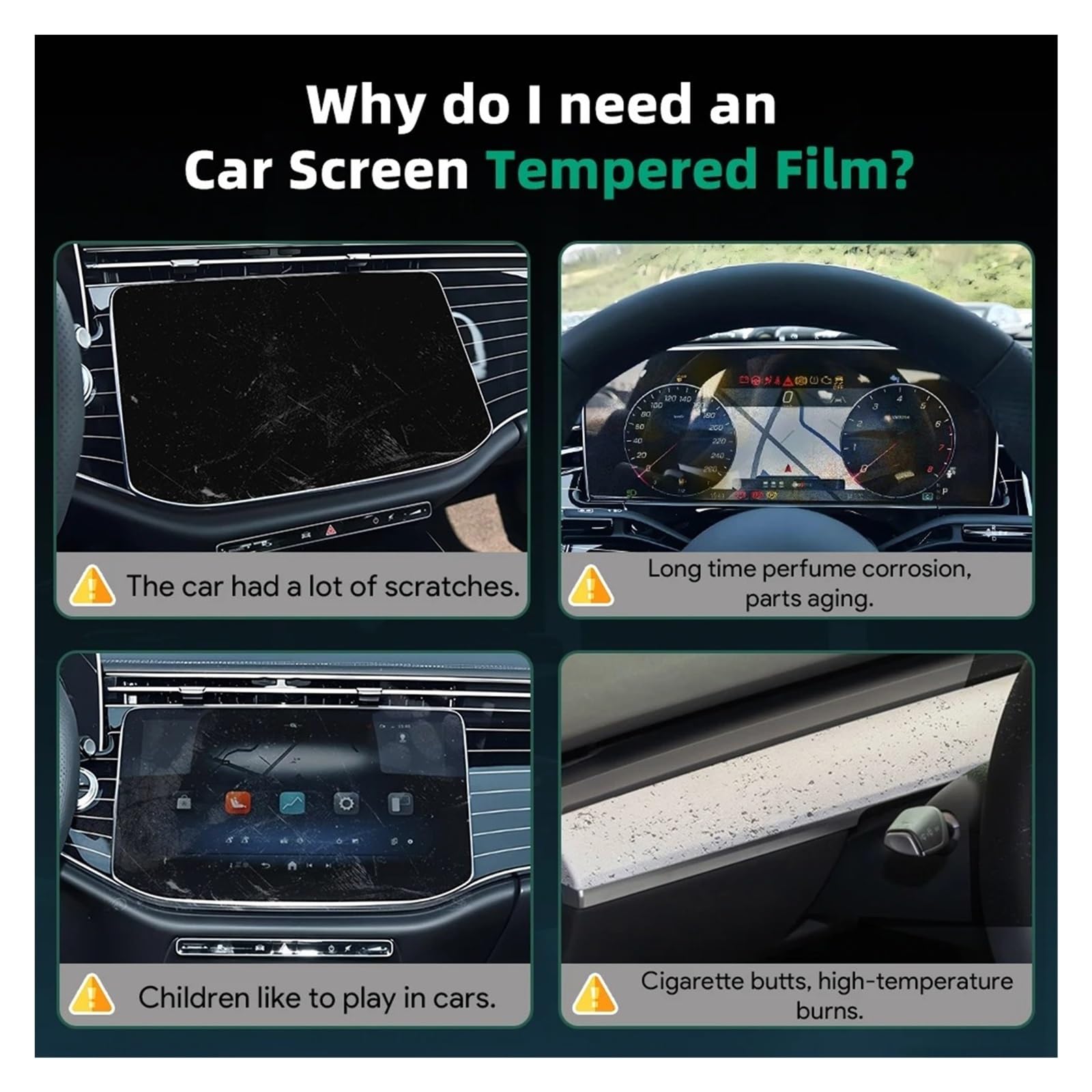 Displayschutz Schutzfolie Für Benz Für E-Klasse W214 Auto Gehärtetes Glas Film Schutz Center Konsole GPS Navigation Display-schutzfolie Display Displayschutzfolie(1 Set)
