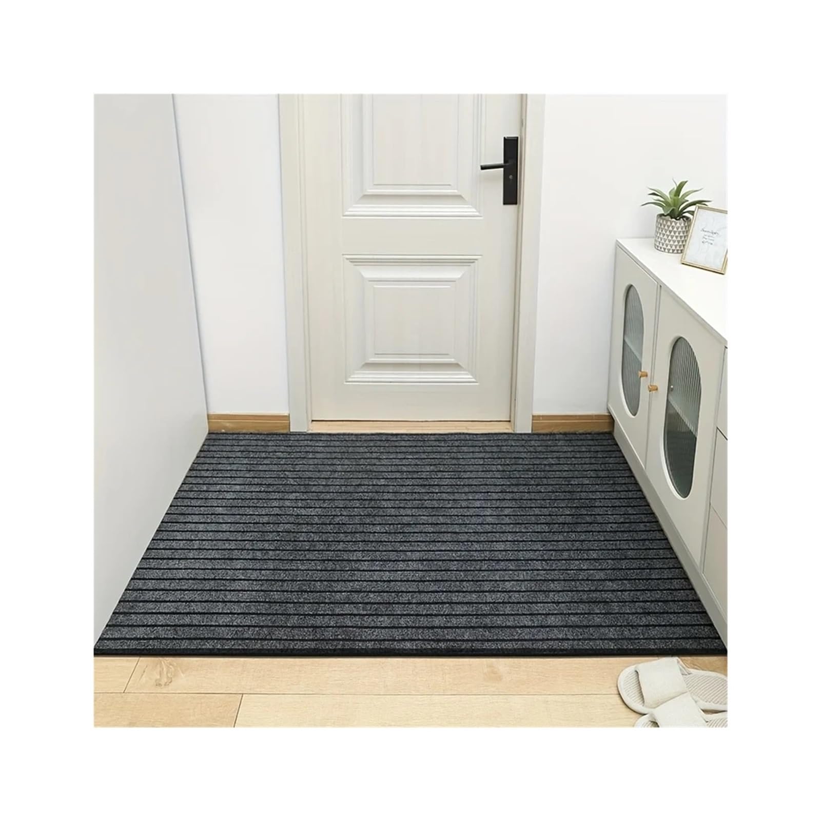 Tapis antidérapant lavable en caoutchouc grand format pour l'extérieur