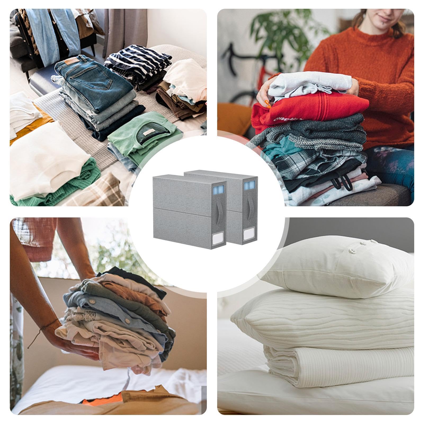 -Set-Organizer – Leinen-Schrank-Organizer, Bettwäsche | Aufbewahrungsbehälter | Bettdecken-Organizer mit Reißverschluss, praktische Aufbewahrungstasche für Bettwäsche, 38,4 x 11,2 x