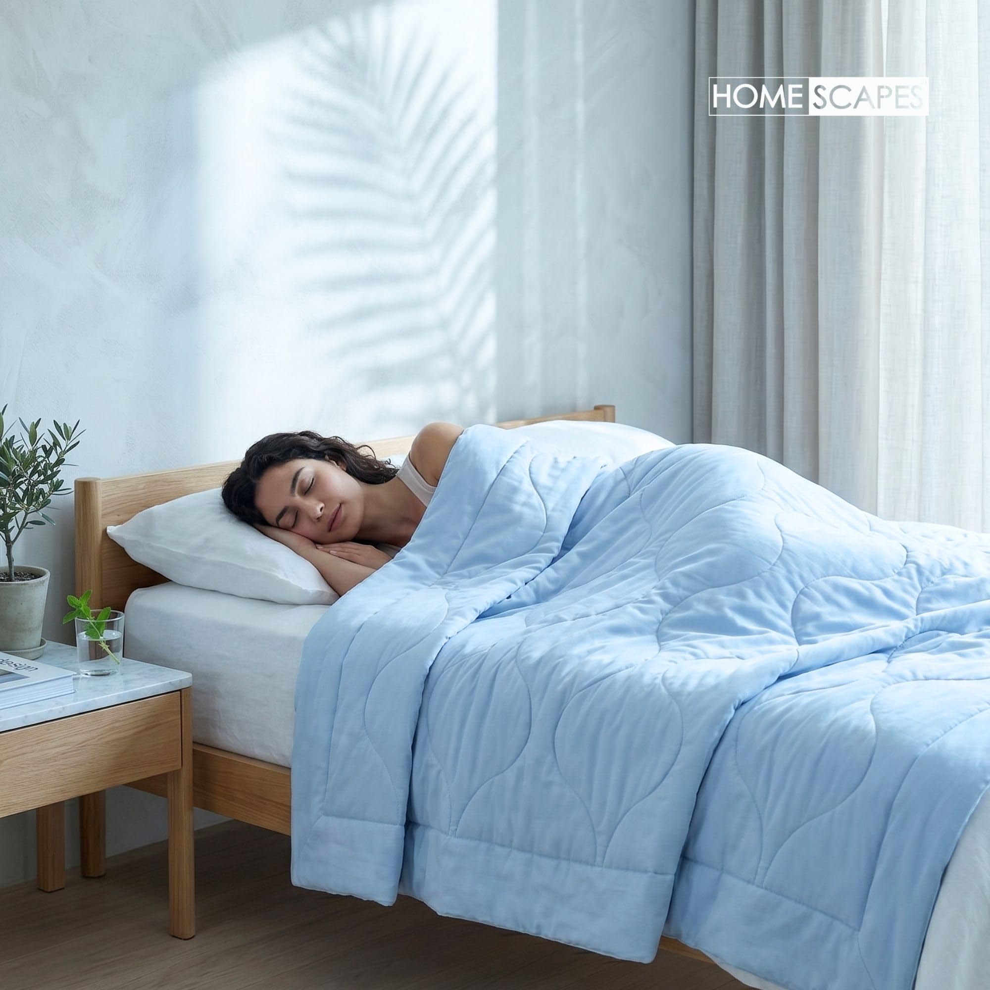 Homescapes Kühldecke Bett – leichte Bettdecke ohne Bezug 135x200 cm – bezuglose waschbare Bettdecke Sommer, Oeko-TEX