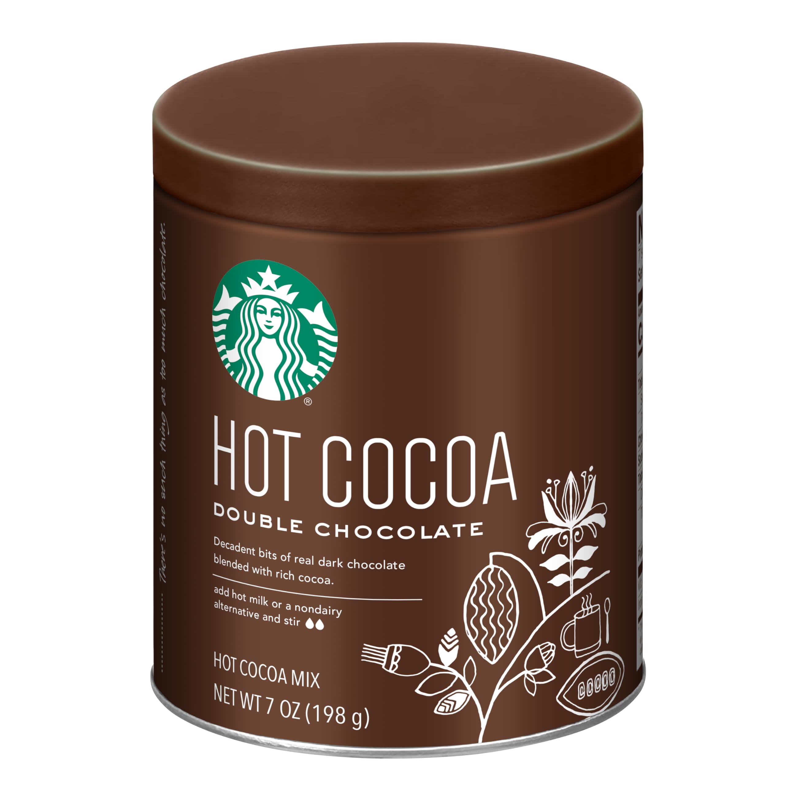 Starbucks Hot Cocoa, Double Chocolate, 198g