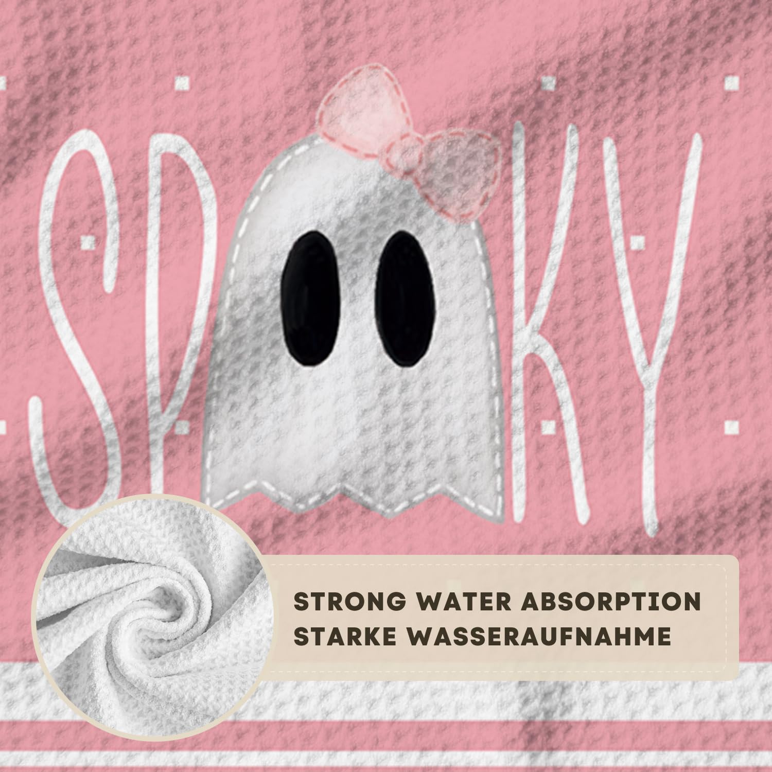 Halloween Küchentücher - Watercolor Geister Und Fledermäuse Design