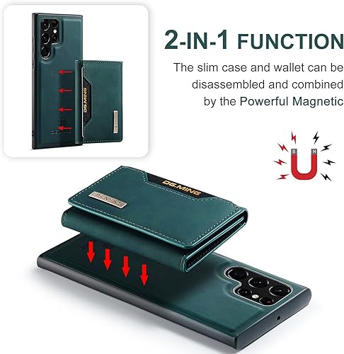 Miniatura 2 de Funda magnética separable de cuero 2 en 1 para Samsung Galaxy S22 S21 S20 Ultra Plus FE Note 20 Shell, cubierta trasera con soporte para tarjetas