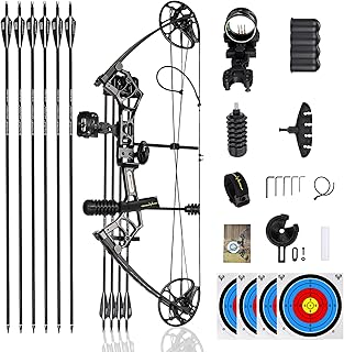 Archery Ready to Hunt Compound Bow Package for Adults and Teens,25"-31" Draw Length,0-70 Lbs Draw Weight Adjustable,up to 320 fps,Made in USA,Lightweight Design P3 Bow,2025 New