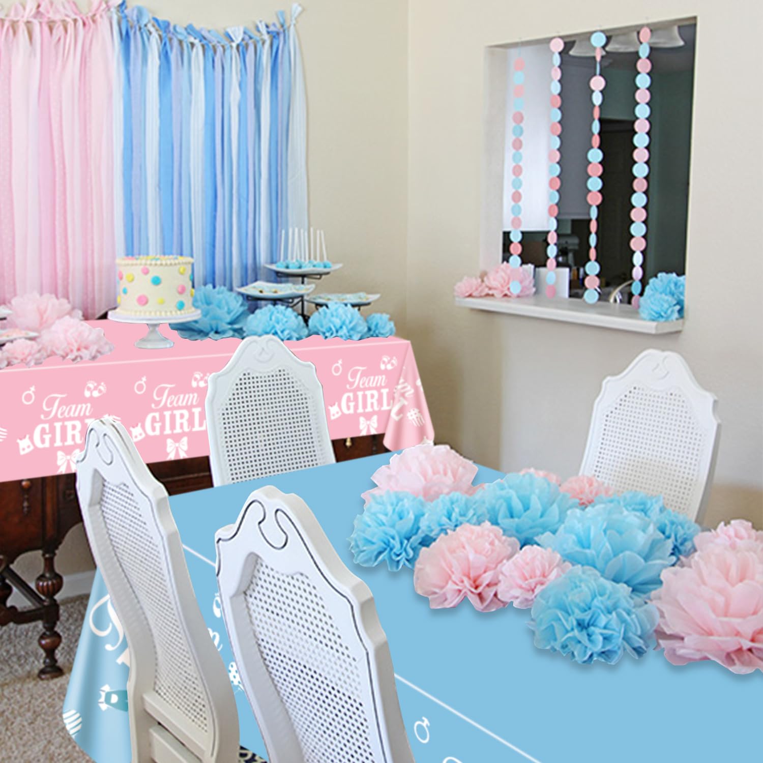 4Pcs Gender Reveal Tablecloths - Image 4