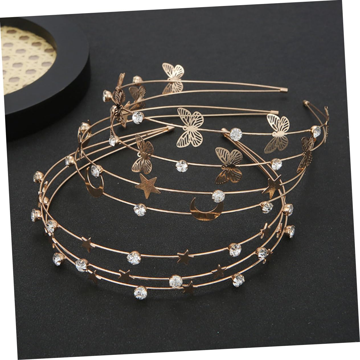 minkissy 15pezzi Fasce Per Multi- Con Stelle e e Cristallo Accessori Eleganti Per Donne e Ragazze Per Cerimonie e Feste