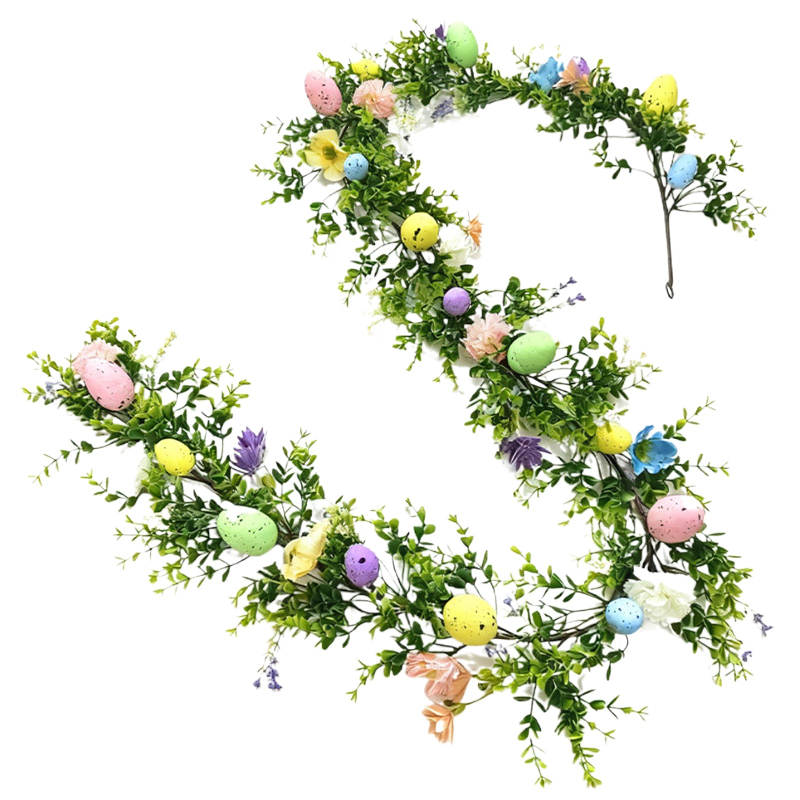 Guirlande d'œufs de Pâques déco printemps longue pour cheminée et mur