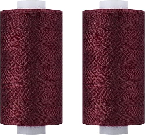 Miniatura 31 de Simthread - Hilo multiusos de poliéster 400 yardas cada uno (1 blanco y 1 negro)