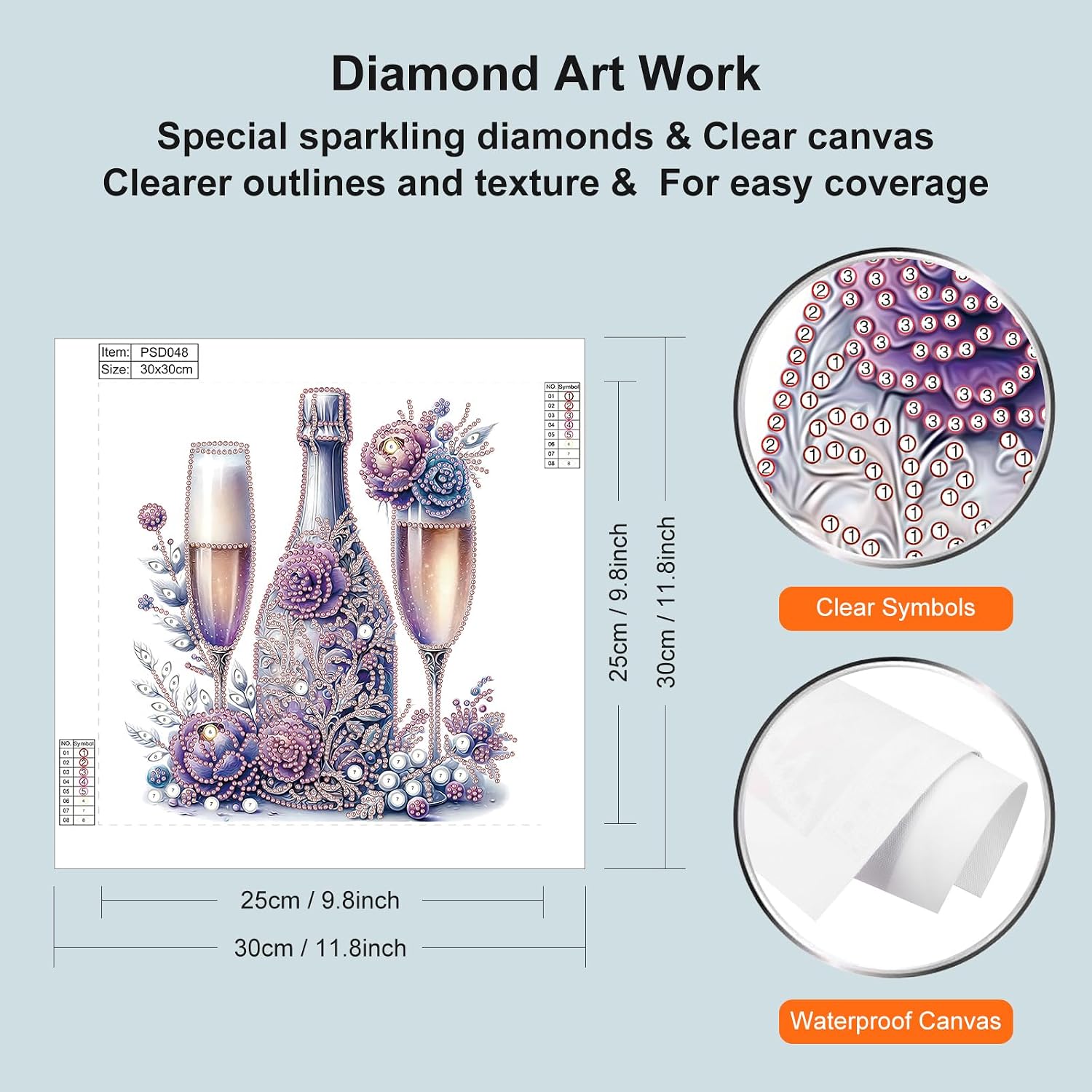 WSLWXSHM 5D Special Shape Diamond Art Kits for Beginners, Diamond Painting Kits for Adults, Crystal Rhinestones Diamond Painting for Home Wall Decoration Gift 12×12inch/30×30cm, Cup Flower image 2