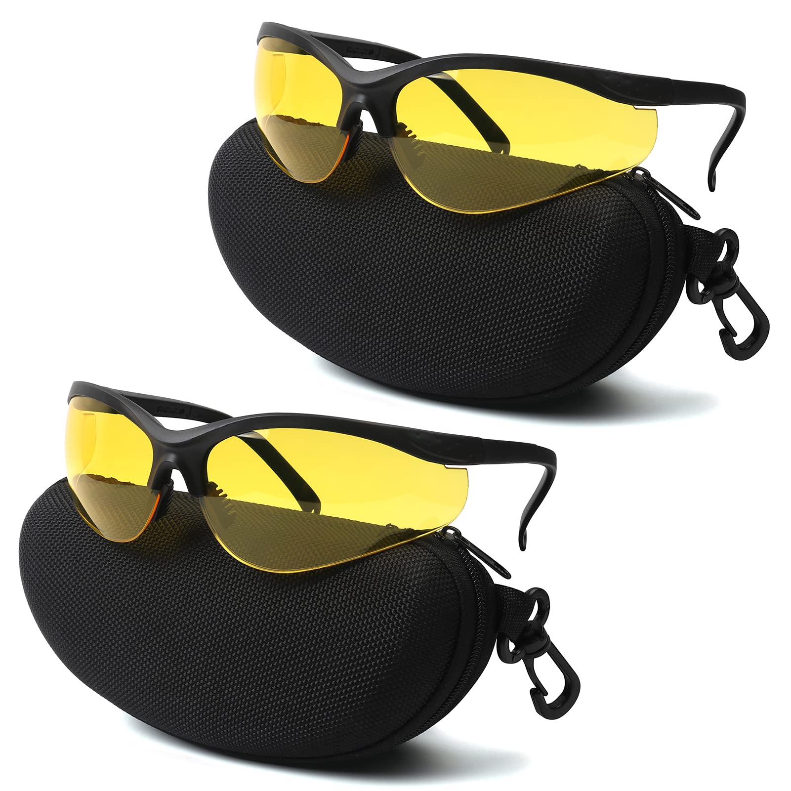 LaneTop Shooting Glasses For Men and Women, Anti Fog ANSI Z87.1 Safety Glasses with Hard Shell Case, UV400 Eye Protection for Shooting Range Glasses, Yellow Lens 2 Pair (B083HCZS9M) Amazon Price History, Amazon Price Tracker