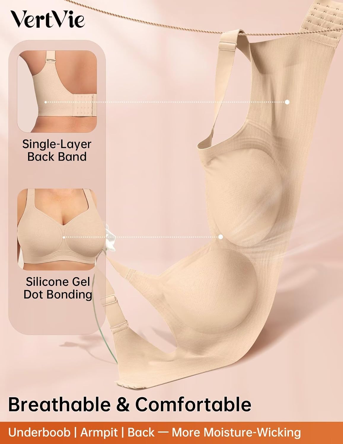  Jelly Bras for Women No Underwire Minimizer Support thumbnail