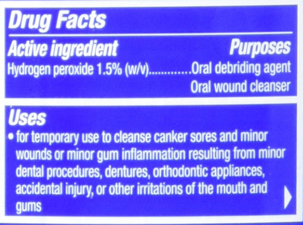 Colgate Peroxyl Antiseptic Mouth Sore Rinse, Alcohol Free, 1.5% Hydrogen Peroxide, Mild Mint, 8.45 Ounce : Colgate Mouthwash : Health & Household
