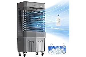 Swamp Cooler Air Conditioner with Remote, 1800CFM 12H Timer 3 in 1...