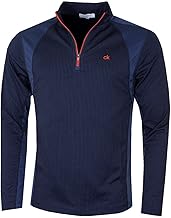 Calvin Klein Golf Hommes Micro Grille Superposition Half Baselayer Zip