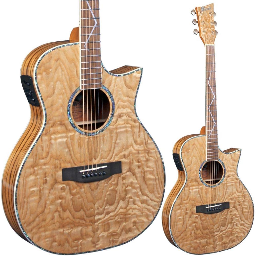 Lindo Slim ORG-SL SE Electro Acoustic Guitar with Preamp LCD Tuner & Padded Case