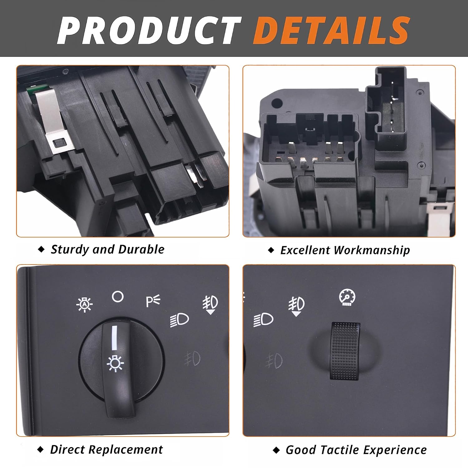 Headlight Switch 5C3Z11654FAA with Automatic Headlights Fog Lights Compatible with 2005-2007 Ford F-250 F-350 F-450 F-550 Super Duty