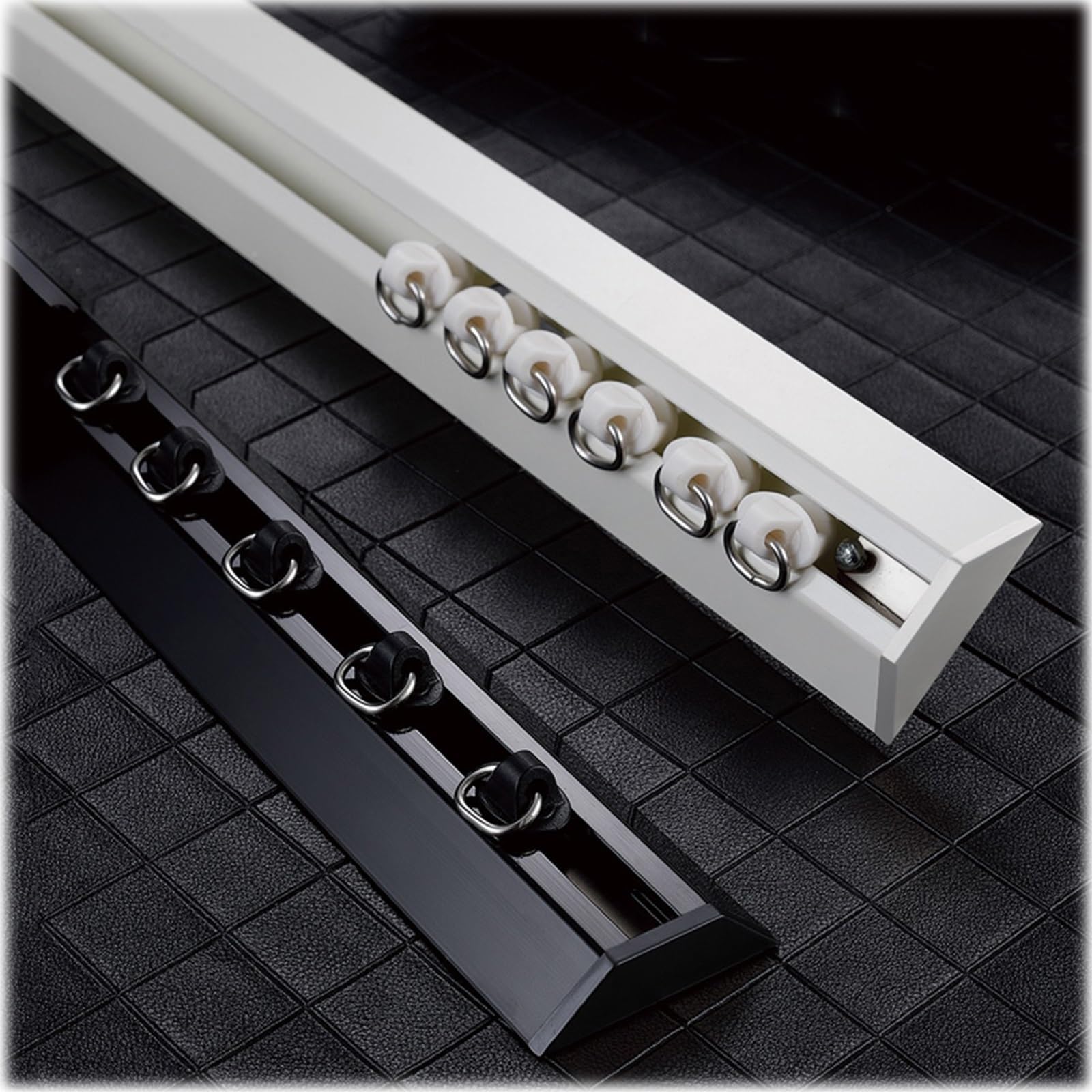 V-shaped Ceiling Track For Curtains - Curtain Rails Room Divider Can Be Bent At 90° - Sliding Curtain Rod(White,300cm/9.8ft(150cm*2))