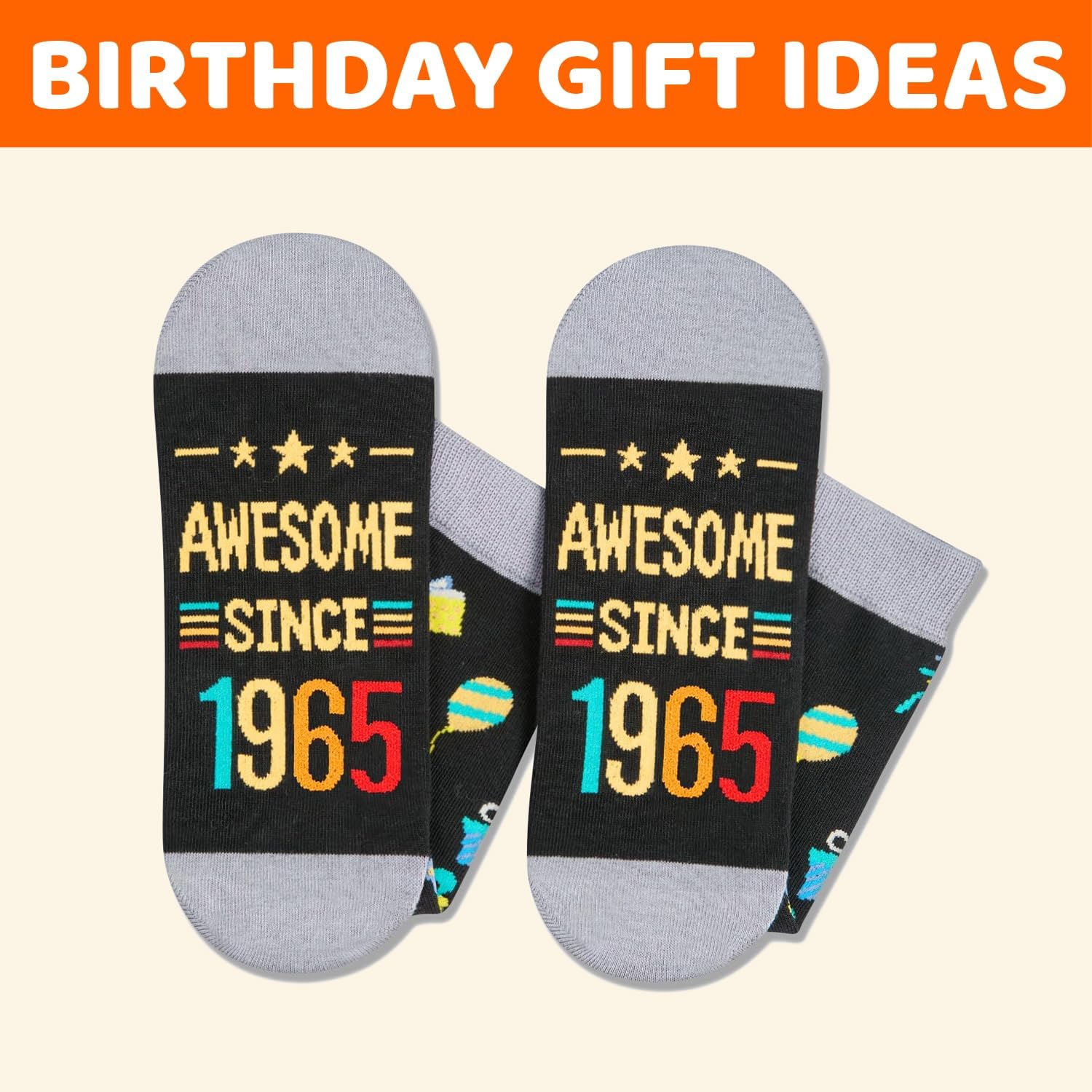 HAPPYPOP 1959 1964 1965 Birthday Gifts - Birthday Socks for Him Her Born in 1959 1964 1965 - Image 5
