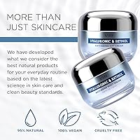 Vista 5 de Azure Cosmetics Crema Hidratante de Ácido Hialurónico para Rostro - Crema de Retinol Antienvejecimiento Testada por Dermatólogos para Manchas