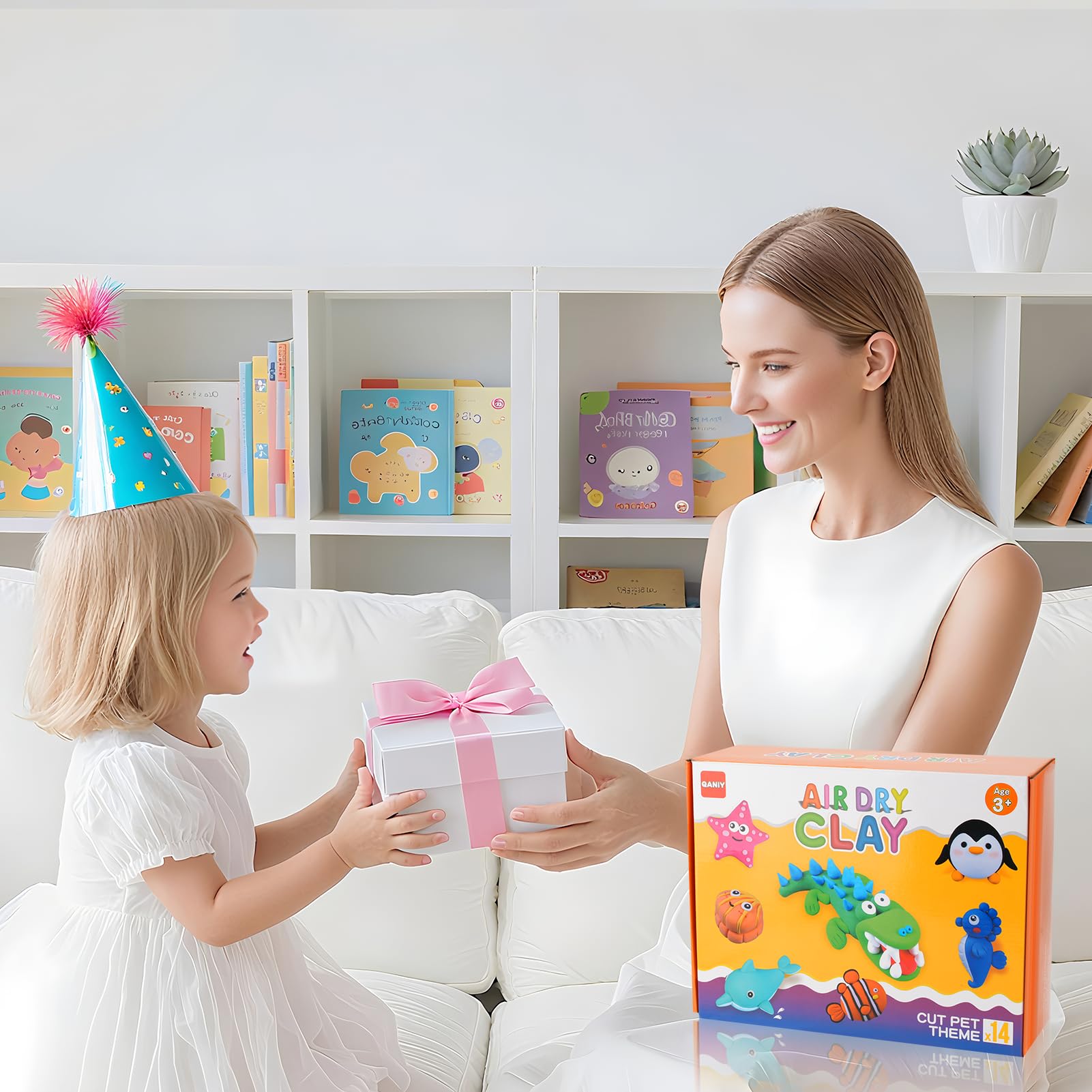 Air Dry Clay for Kids,Modeling Clay Kit,14 Species of Marine Life DIY Molding Clay Art Crafts Set,Ultra Light & Soft,Safe Non-Toxic,Toys Gifts for Age 4 5 6 7 8+ Years Old Boys Girls Kids