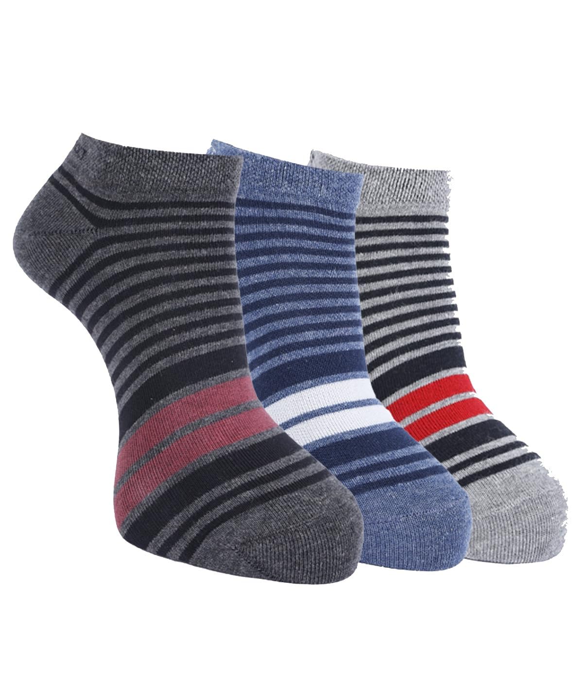 force nxt BY Dollar Socks for Men Solid Ankle Length Cotton Socks, Free Size, Pack of 3 (Multicoloured)-picture-45