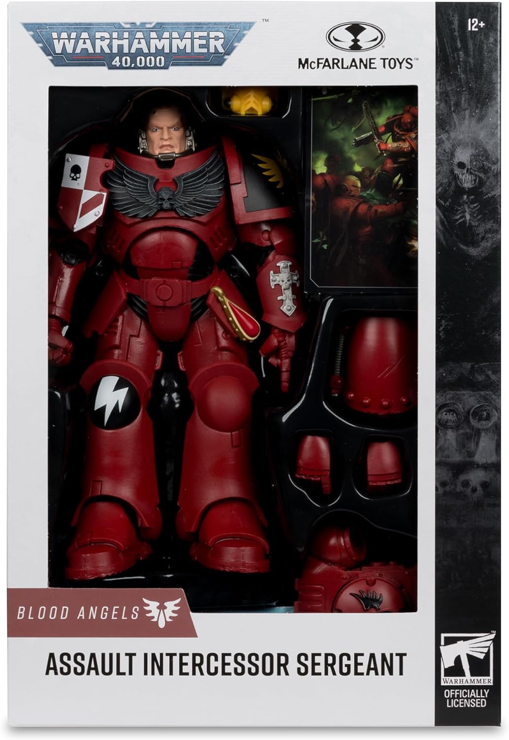 McFarlane Toys- Warhammer 40,000 Assault Intercessor Sergeant (Blood Angel) 7in Figure