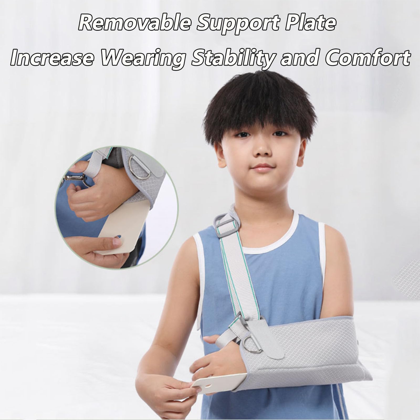 SFKLYU Cabestrillo Brazo Transpirable Niños, Inmovilizador Hombro para Niños Pequeños, Soporte Hombro O Lesión Hombro para Niños, para Fracturas, Dislocaciones,L