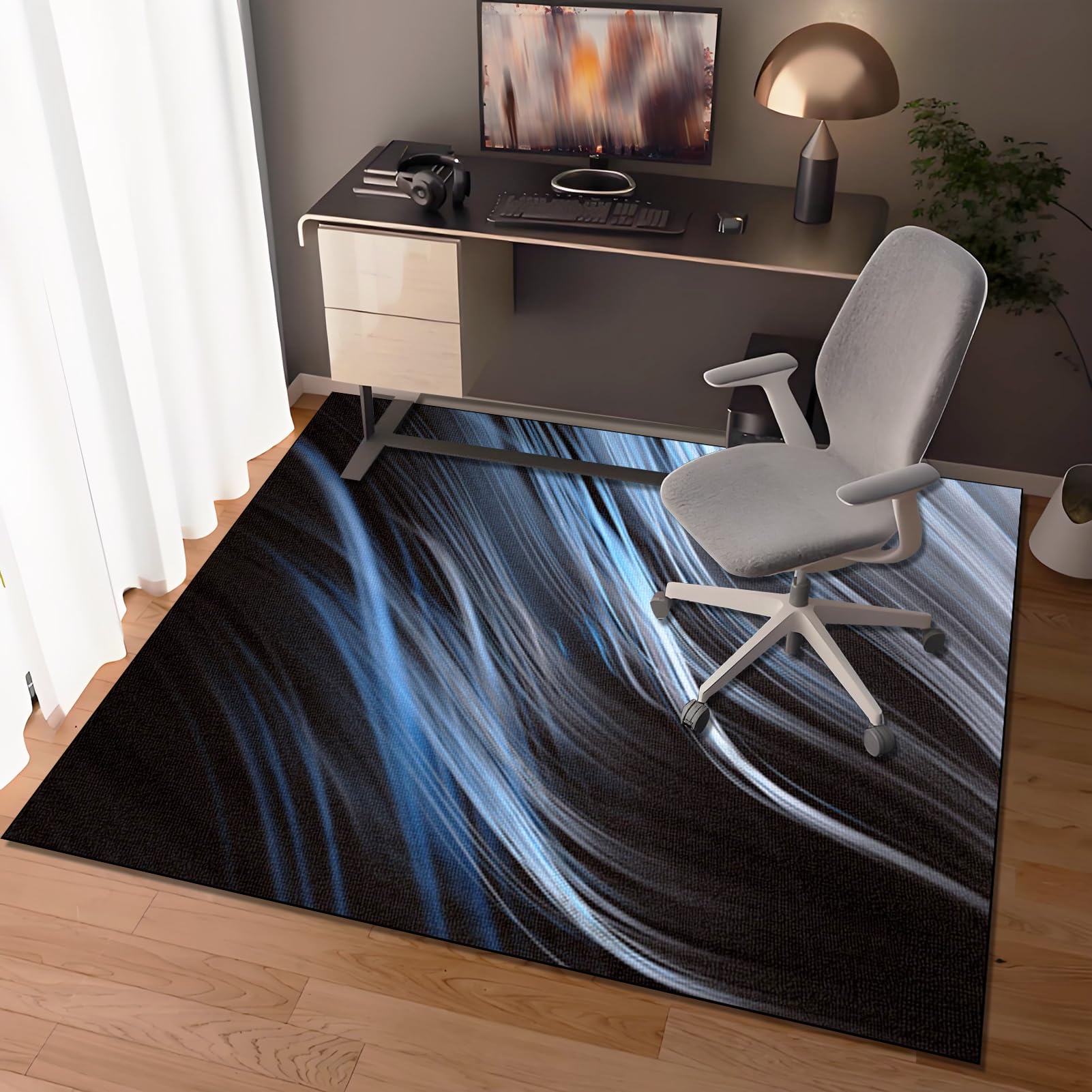 Tapis pour Chaise de Bureau Tapis Bureau Sol Protection Sol Chaise Bureau Protège Parquet Protège Sol sous Chaise Tapis Chaise Gaming Antidérapant Protection de Sols Durs 140 x 200 cm