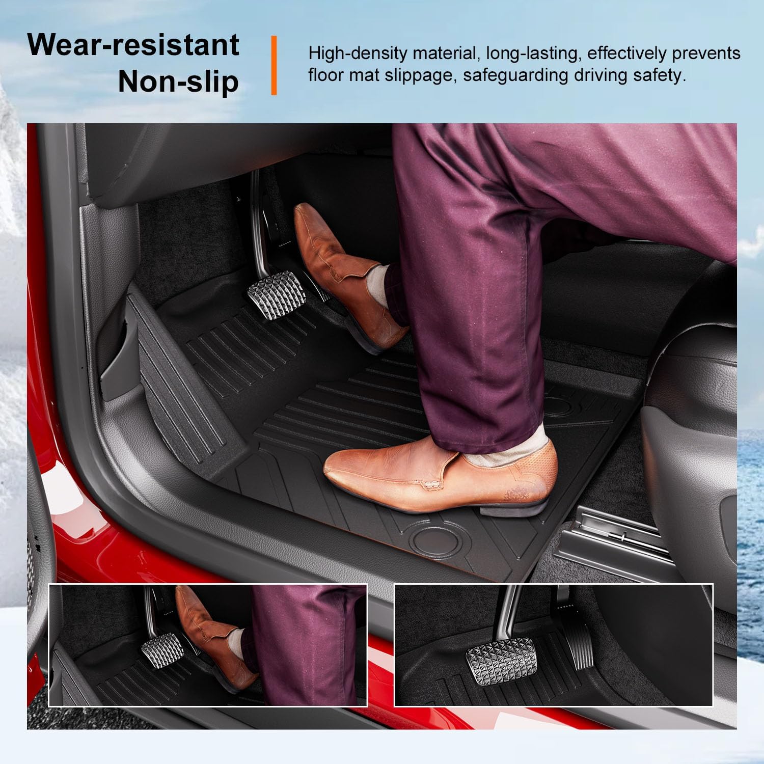 powoq Floor Mat Compatible with 2024-2026 Honda Prologue Cargo Mat Chevy Blazer EV Floor Liner Back Seat Protector TPE Trunk Cargo Liner Replacement for 2024 2025 2026 Honda Prologue Accessories